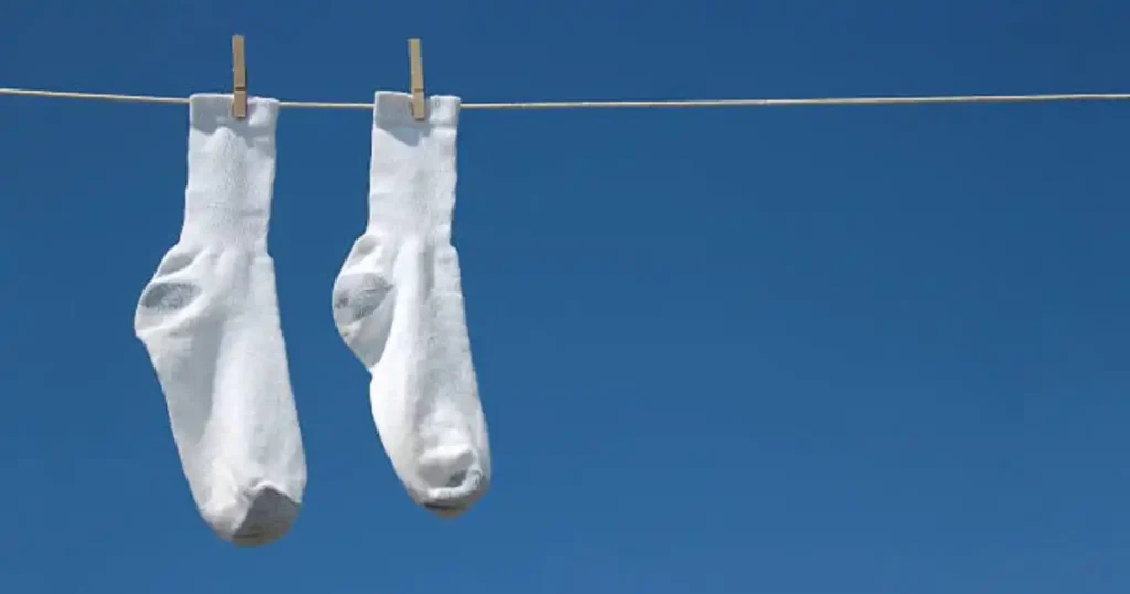 Drying socks after washing